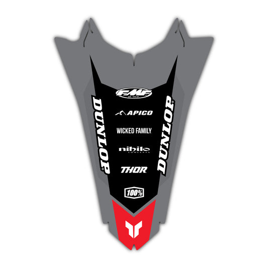 Leipzig Honda CRF 250 300 450 R RX RXW L Enduro Rear Mudguard Fender Bolt-On Plastic & Graphics Kit