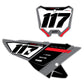 Front & Side Number Plate Graphics Kit - Fits Honda CRF250R, CRF450R, CRF450RX, CR125, CR250