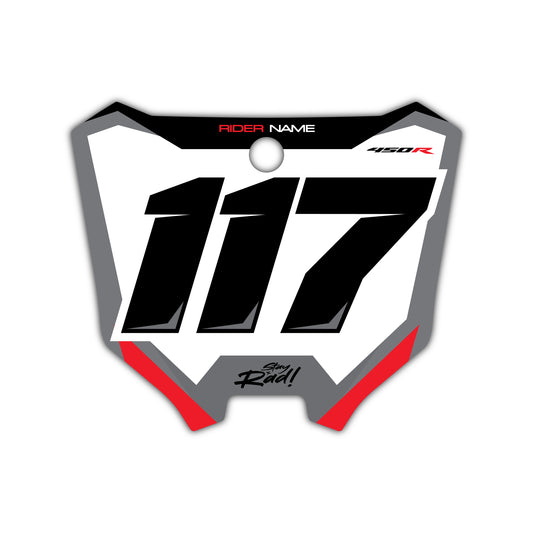 Leipzig Honda CRF 250 300 450 R RX RXW L Enduro Front Number Board Bolt-On Plastic & Graphics Kit