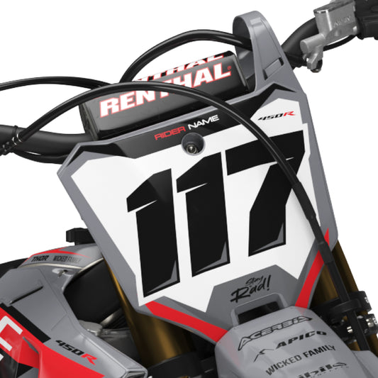 Leipzig Honda CRF 250 300 450 R RX RXW L Enduro Front Number Board Bolt-On Plastic & Graphics Kit