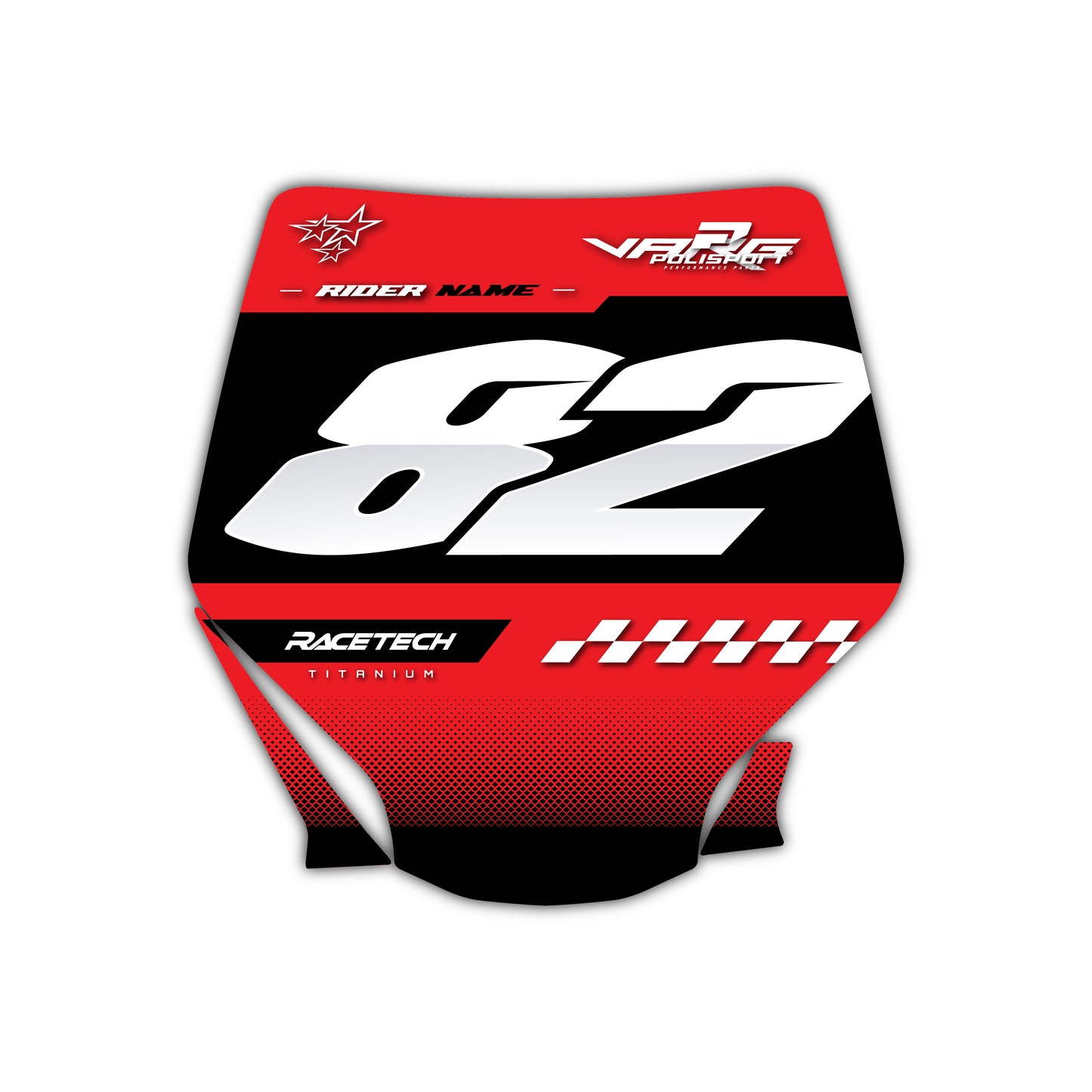 Front Number Plate Graphics Kit - Fits Stark Future Stark VARG Electric Motocross Bike