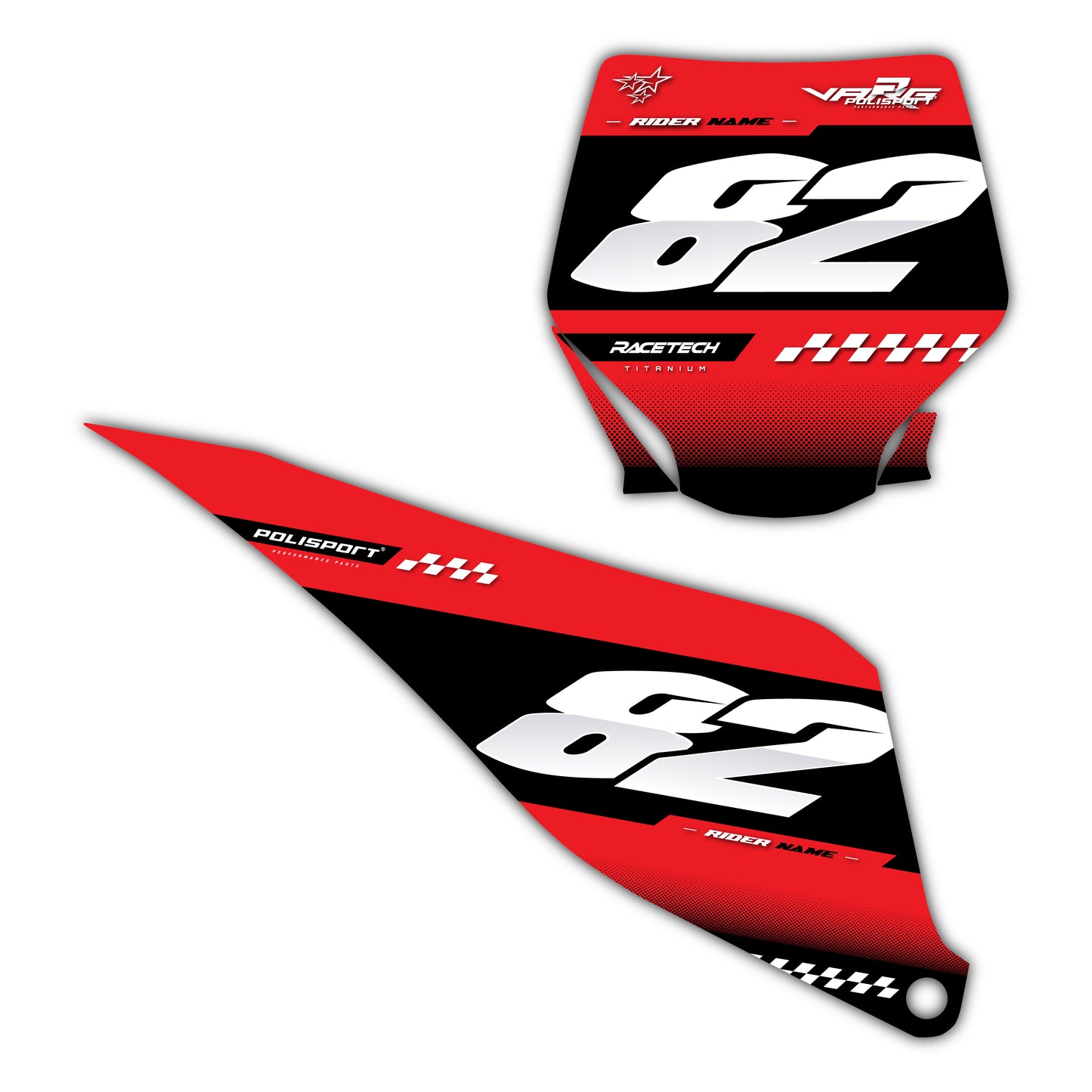 Front & Side Number Plate Graphics Kit - Fits Stark Future Stark VARG Electric Motocross Bike