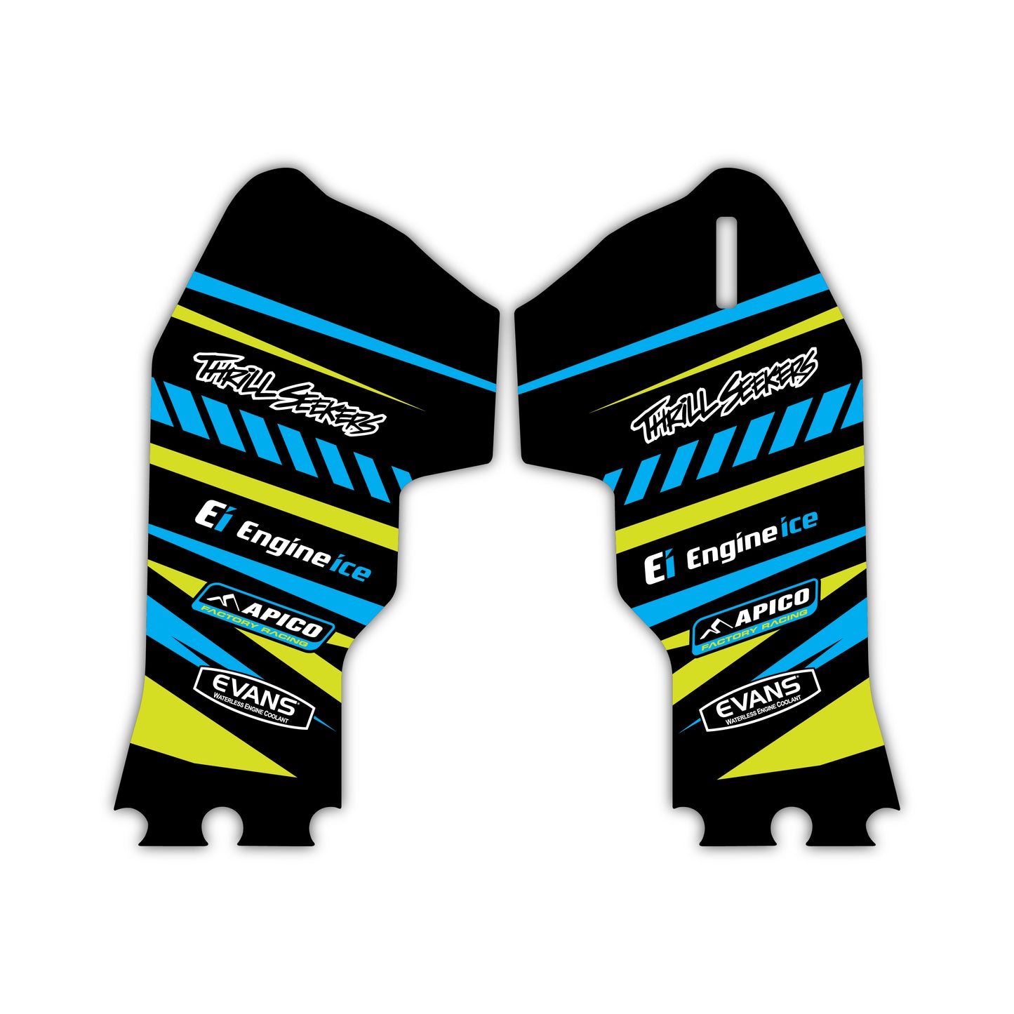Lower Fork Guard Graphics Kit - Fits Yamaha YZ125, YZ250, YZ250F, YZ450F, WR250F, WR450F