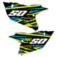 Side Number Plate Graphics Kit - Fits Yamaha YZ125, YZ250, YZ250F, YZ450F, WR250F, WR450F