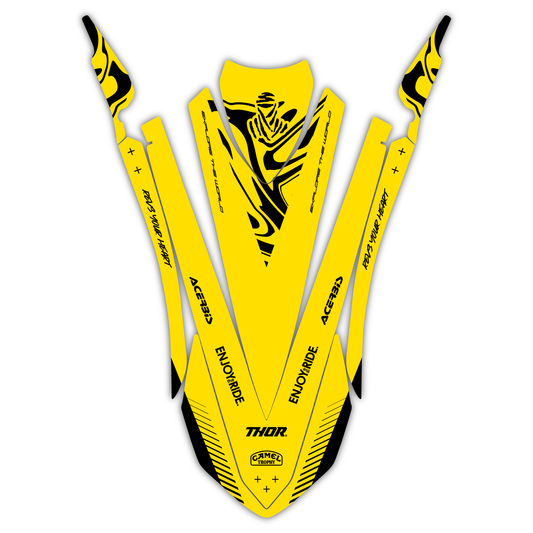 Upper Front Fender Mudguard Graphics Kit - Fits Yamaha Tenere 700 2025 Rally Model