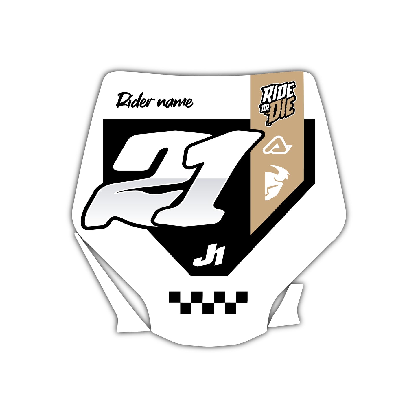 Front Number Plate Graphics Kit - Fits Stark Future Stark VARG Electric Motocross Bike