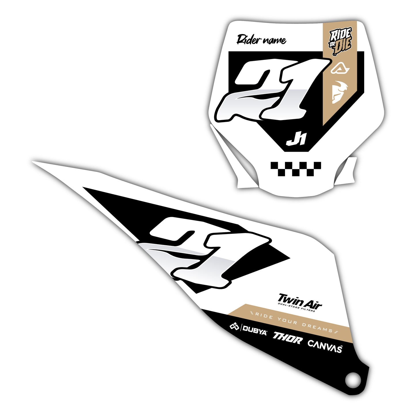 Front & Side Number Plate Graphics Kit - Fits Stark Future Stark VARG Electric Motocross Bike