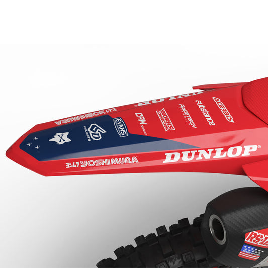 Minato Honda CRF 250 300 450 R RX RXW L Enduro Rear Mudguard Fender Bolt-On Plastic & Graphics Kit