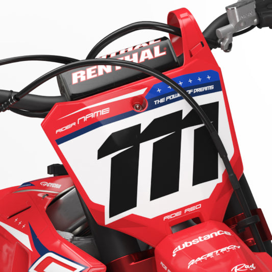Minato Honda CRF 250 300 450 R RX RXW L Enduro Front Number Board Bolt-On Plastic & Graphics Kit