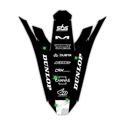 Rear Fender Graphics Kit - Fits Kawasaki KX65, KX85, KX250, KX250F, KX450F, KX450X