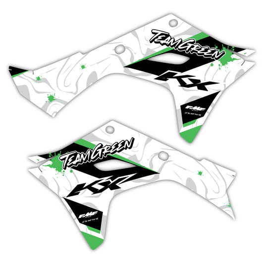 Radiator Shroud Graphics Kit - Fits Kawasaki KX65, KX85, KX250, KX250F, KX450F, KX450X