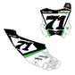 Front & Side Number Plate Graphics Kit - Fits Kawasaki KX65, KX85, KX250, KX250F, KX450F, KX450X