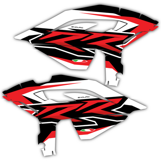 Radiator Shroud Graphics Kit - Fits Beta RR X-PRO RX 2T 250 350 RX 4T 450