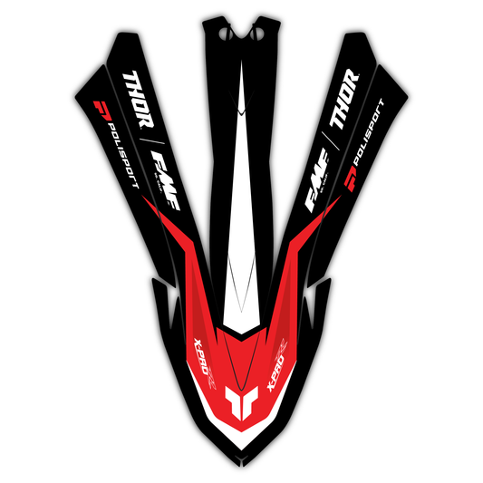 Front Fender Graphics Kit - Fits Beta RR X-PRO RX 2T 250 350 RX 4T 450