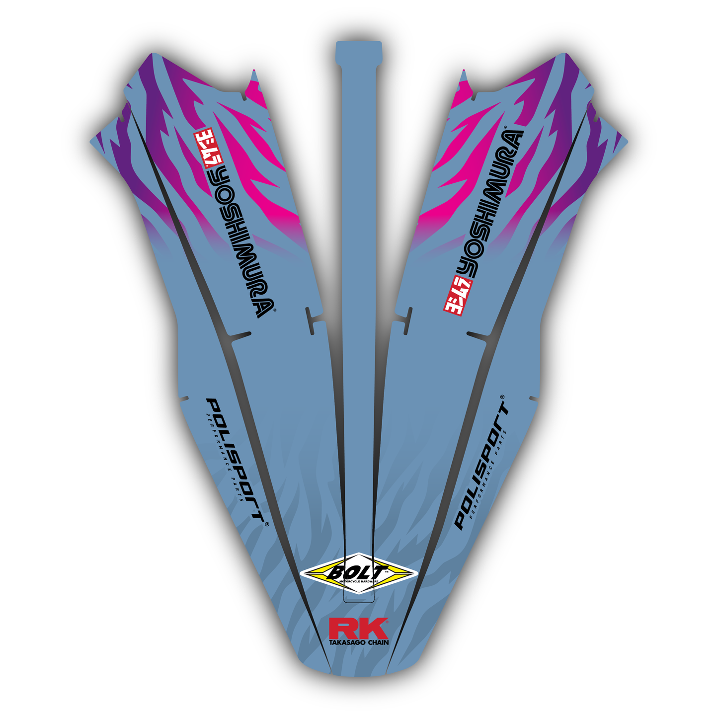 Front Fender Mudguard Graphics Kit - Fits Suzuki DR-Z4S & SM 2025