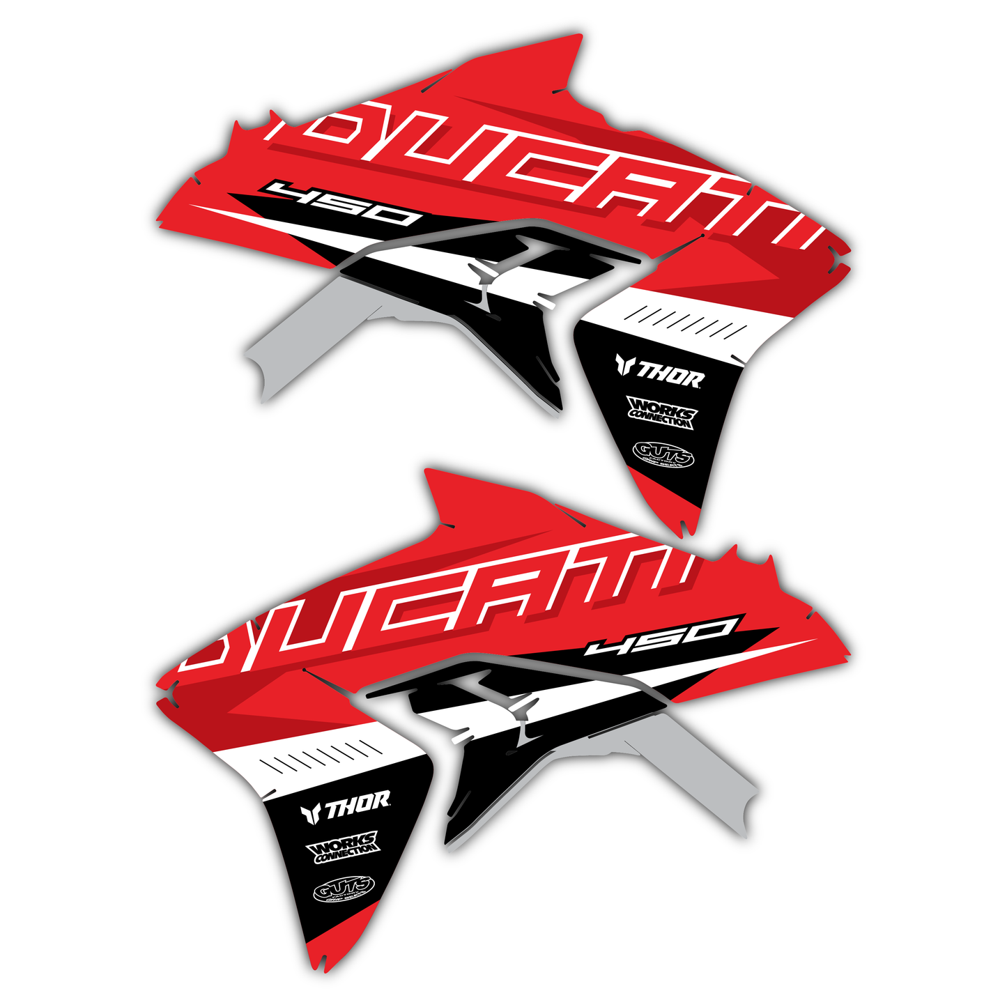 Radiator Shroud Graphics Kit - Fits Ducati Desmo 250 MX 450 MX