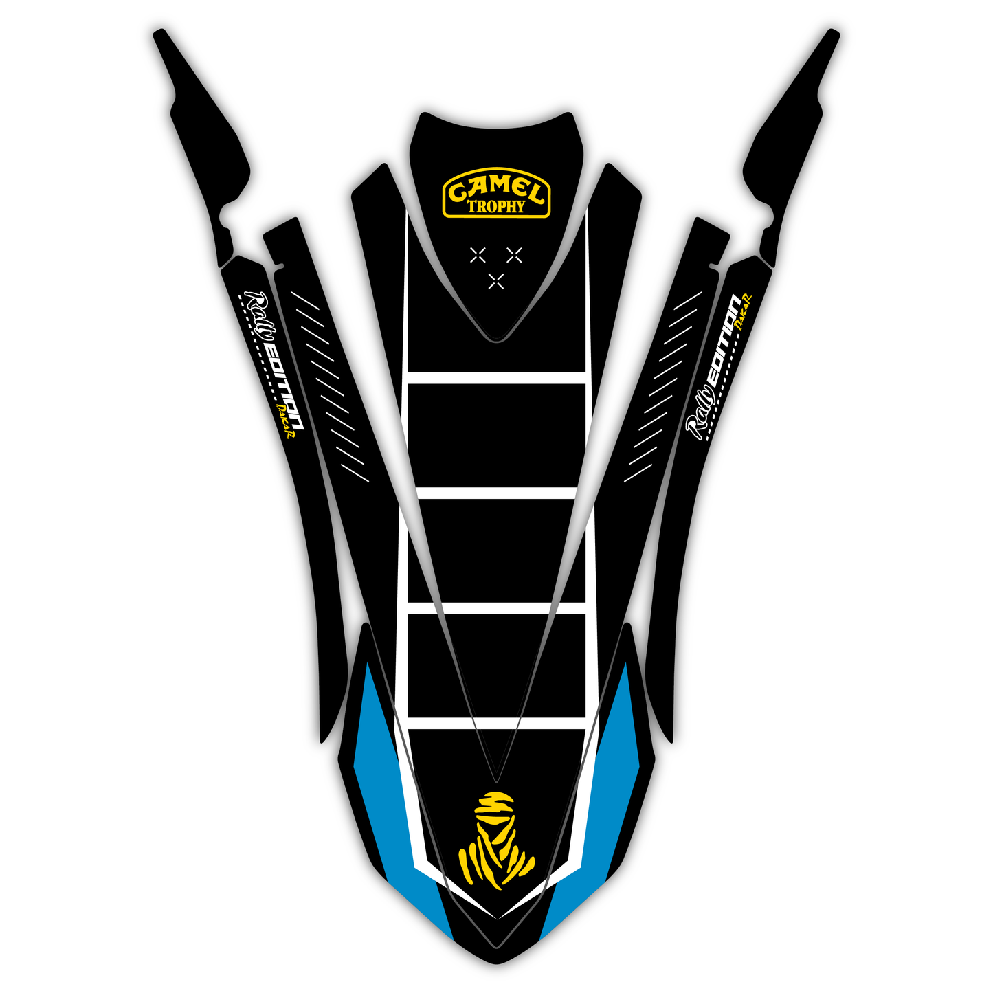 Upper Front Fender Mudguard Graphics Kit - Fits Yamaha Tenere 700 2025 Rally Model