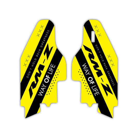 Lower Fork Guard Graphics Kit - Fits Suzuki RM85, RM125, RM250, RM-Z250, RM-Z450