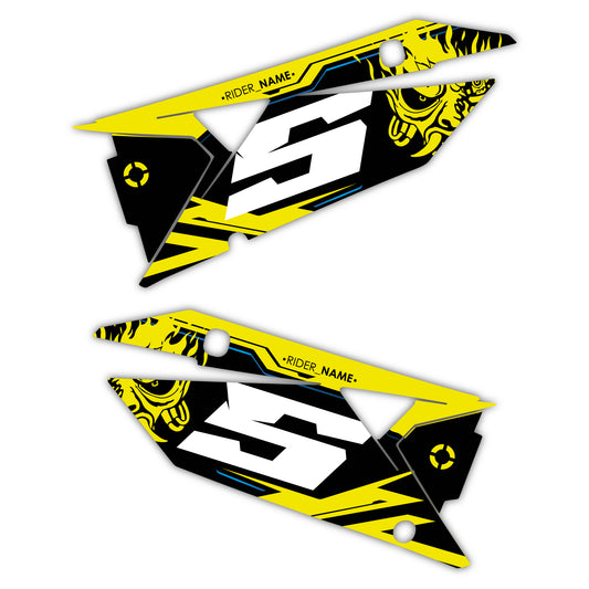 Side Number Plate Graphics Kit - Fits Suzuki RM85, RM125, RM250, RM-Z250, RM-Z450