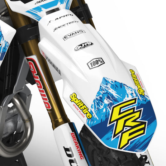 Nuuk Honda CRF 250 300 450 R RX RXW L Enduro Front Mudguard Fender Bolt-On Plastic & Graphics Kit