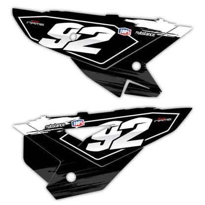 Side Number Plate Graphics Kit - Fits Honda CRF250R, CRF450R, CRF450RX, CR125, CR250