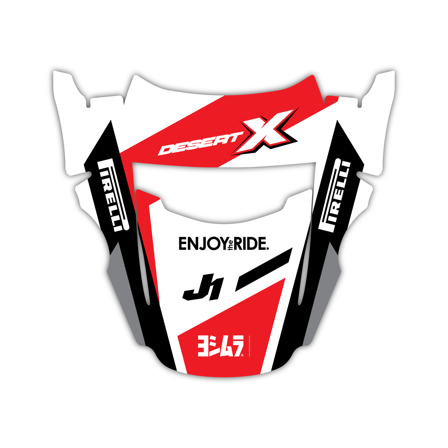 Rear Fender Mudguard Graphics Kit - Fits Ducati Desert X 2022-2025