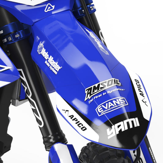 Paris Yamaha YZF 250 YZ 450F YZ 250 FX YZ 450 FX Front Fender Mudguard Bolt-On Plastic & Graphics Kit