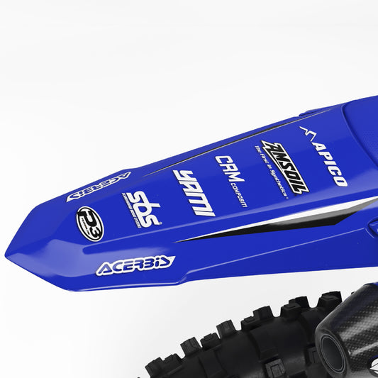 Paris Yamaha YZF 250 YZF 450 YZ 250F YZ 450F Rear Fender Mudguard Bolt-On Plastic & Graphics Kit