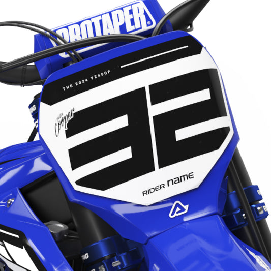 Paris Yamaha Front Number Plate blue for Yamaha YZF YZ 250 F YZ 450 F YZ 250 FX YZ 450 FX Front Number Board Bolt-On Plastic & Graphics Kit