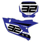 Front & Side Number Plate Graphics Kit - Fits Yamaha YZ125, YZ250, YZ250F, YZ450F, WR250F, WR450F