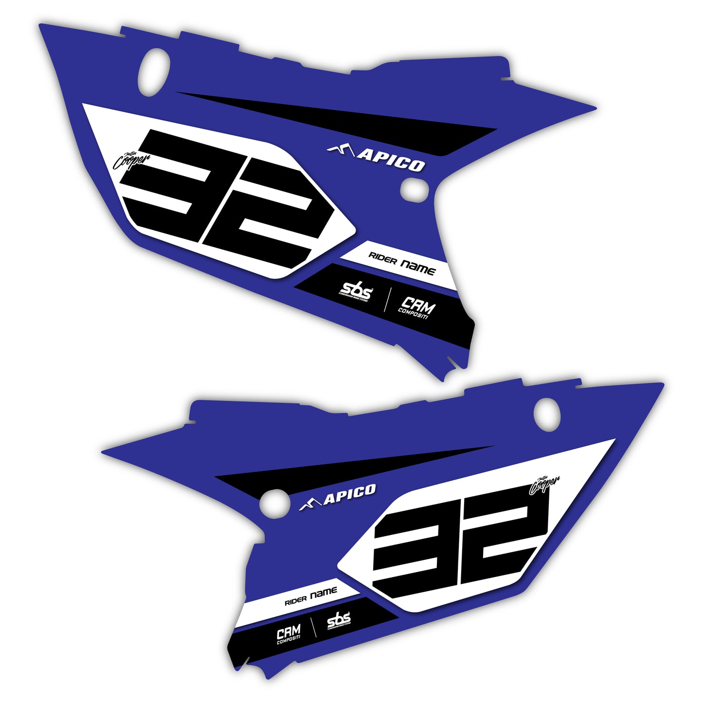 Side Number Plate Graphics Kit - Fits Yamaha YZ125, YZ250, YZ250F, YZ450F, WR250F, WR450F