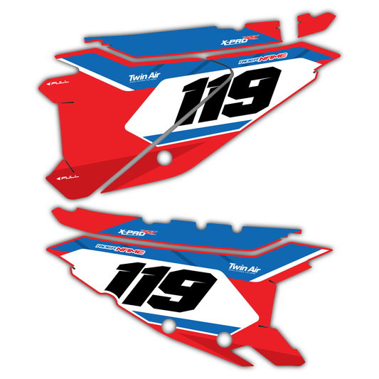 Side Number Plate Graphics Kit - Fits Beta RR X-PRO RX 2T 250 350 RX 4T 450