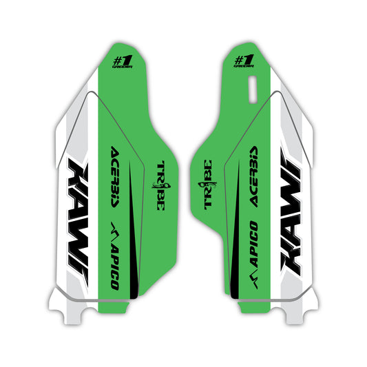 Lower Fork Guard Graphics Kit - Fits Kawasaki KX65, KX85, KX250, KX250F, KX450F, KX450X