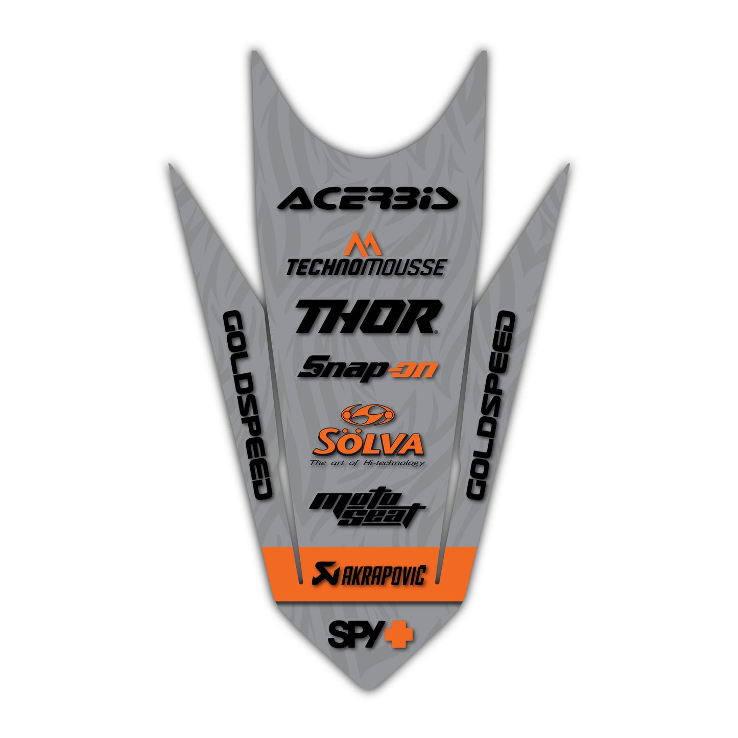 Rear Fender Graphics Kit - Fits KTM SX50, SX65, SX85, 125 SX, 250 SX-F, 350 SX-F, 450 SX-F, 250 EXC-F, 300 EXC, 500 EXC-F