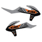 Radiator Shroud Graphics Kit - Fits KTM SX50, SX65, SX85, 125 SX, 250 SX-F, 350 SX-F, 450 SX-F, 250 EXC-F, 300 EXC, 500 EXC-F