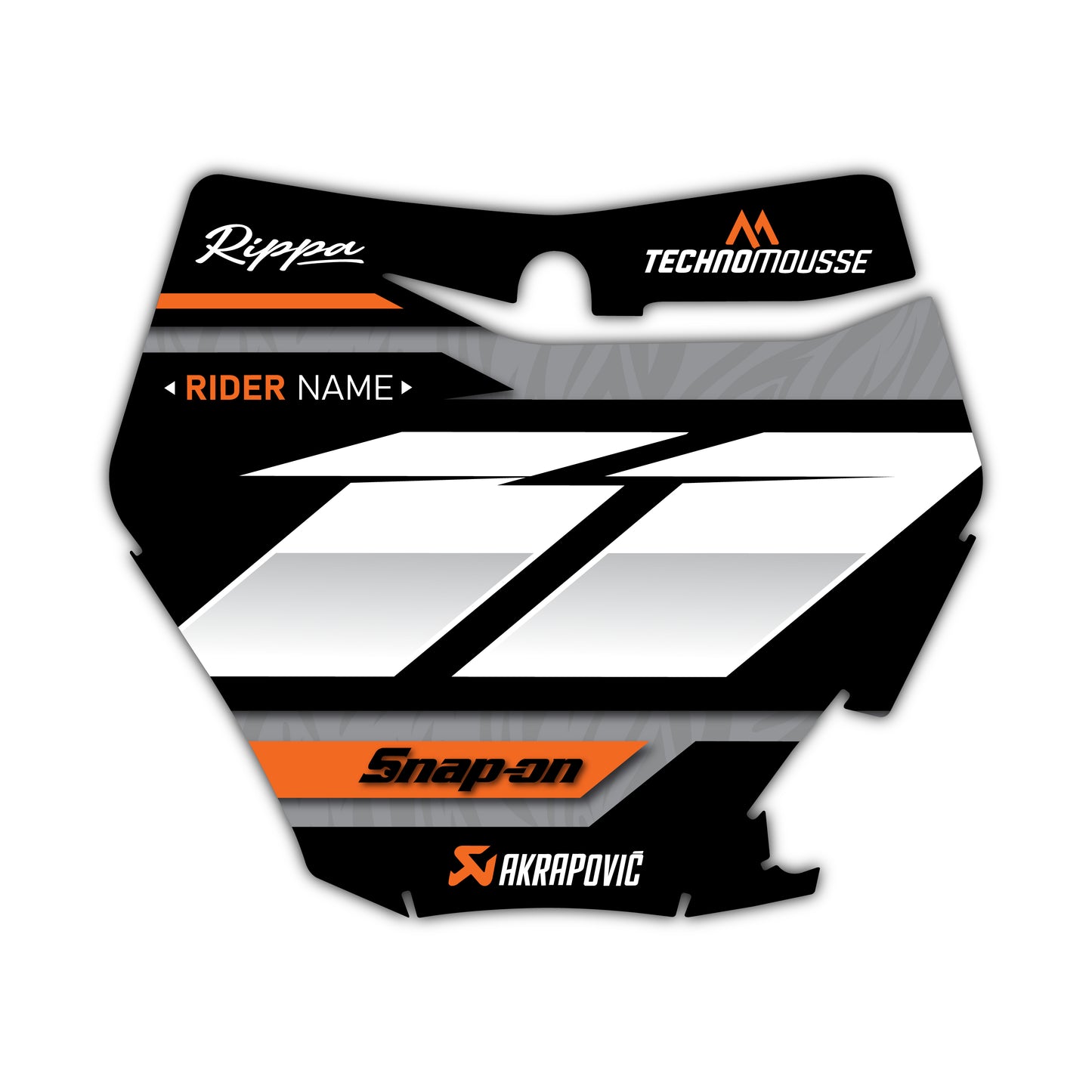 Front Number Plate Graphics Kit - Fits KTM SX50, SX65, SX85, 125 SX, 250 SX-F, 350 SX-F, 450 SX-F, 250 EXC-F, 300 EXC, 500 EXC-F