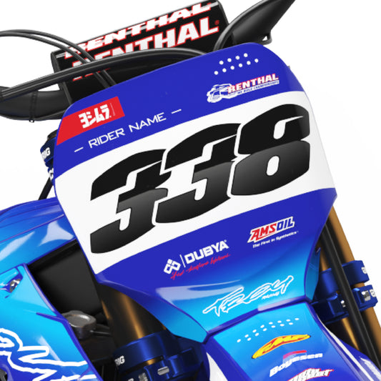 San Deigo Yamaha Front Number Plate blue for Yamaha YZF YZ 250 F YZ 450 F YZ 250 FX YZ 450 FX Front Number Board Bolt-On Plastic & Graphics Kit