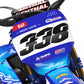 San Deigo Yamaha Front Number Plate blue for Yamaha YZF YZ 250 F YZ 450 F YZ 250 FX YZ 450 FX Front Number Board Bolt-On Plastic & Graphics Kit