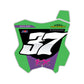 Front Number Plate Graphics Kit - Fits Kawasaki KX65, KX85, KX250, KX250F, KX450F, KX450X