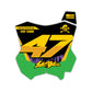 Front Number Plate Graphics Kit - Fits Kawasaki KX65, KX85, KX250, KX250F, KX450F, KX450X