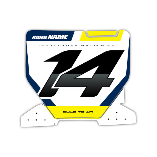 Front Number Plate Graphics Kit - Fits Husqvarna TC 85, TC 125, FC 250, FC 350, FC 450, TE 300, FE 250, FE 350, FE 501