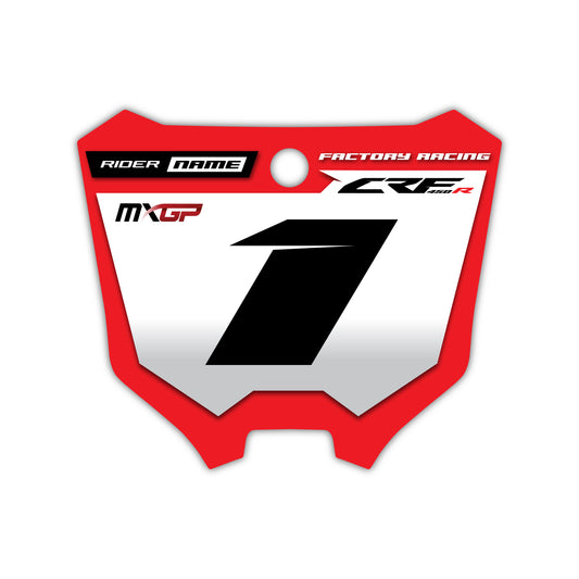 Tokyo Honda CRF 250 300 450 R RX RXW L Enduro Front Number Board Bolt-On Plastic & Graphics Kit