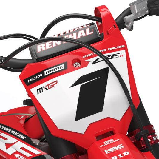 Tokyo Honda CRF 250 300 450 R RX RXW L Enduro Front Number Board Bolt-On Plastic & Graphics Kit