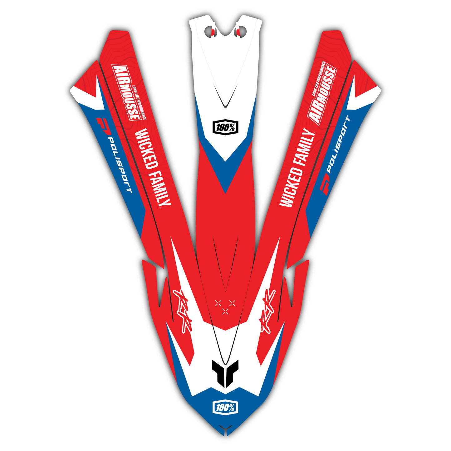 Front Fender Graphics Kit - Fits Beta RR X-PRO RX 2T 250 350 RX 4T 450