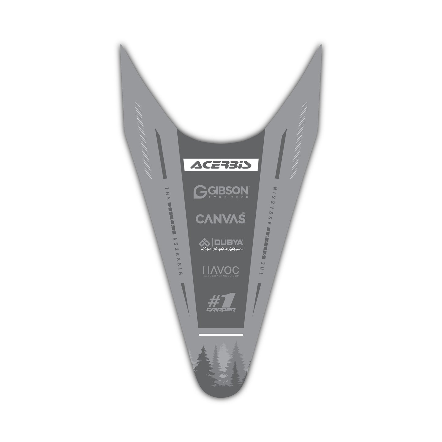 Rear Fender Graphics Kit - Fits Stark Future Stark VARG Electric Motocross Bike