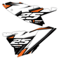 Side Number Plate Graphics Kit - Fits KTM SX50, SX65, SX85, 125 SX, 250 SX-F, 350 SX-F, 450 SX-F, 250 EXC-F, 300 EXC, 500 EXC-F