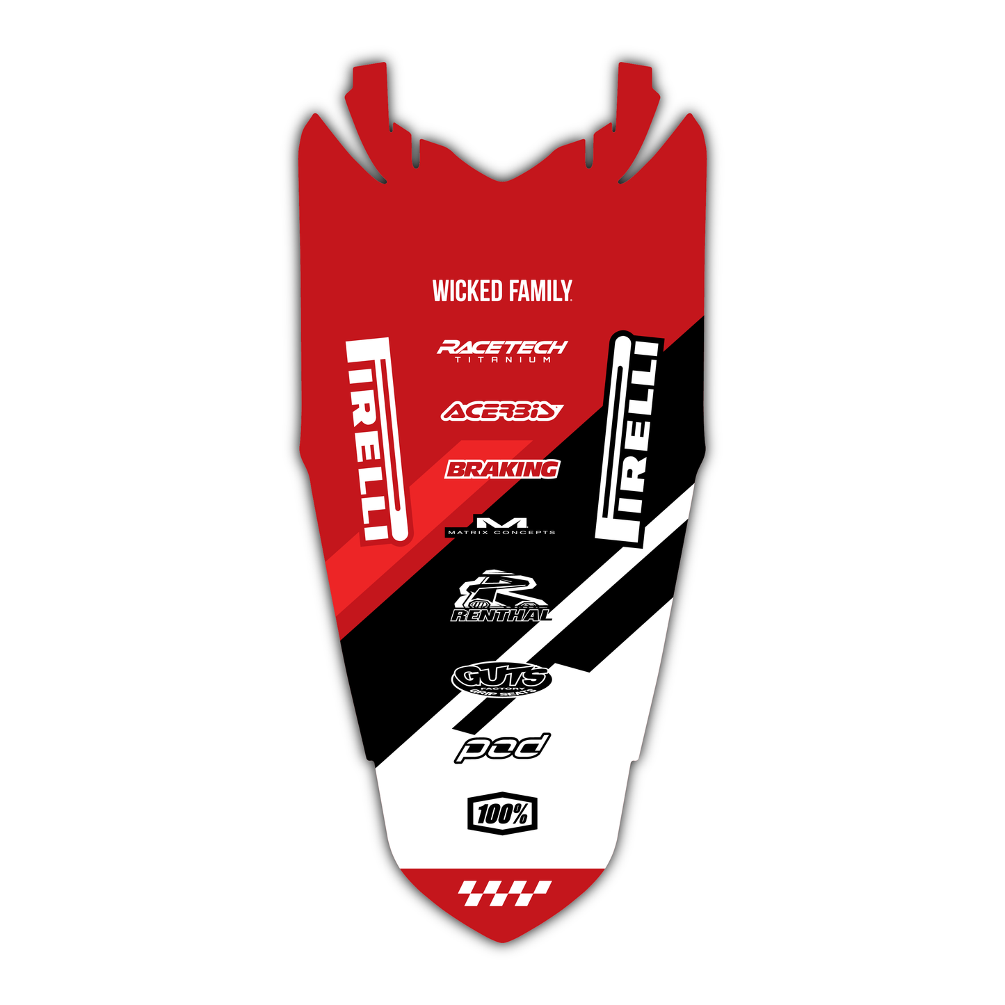 Rear Fender Graphics Kit - Fits Ducati Desmo 250 MX 450 MX