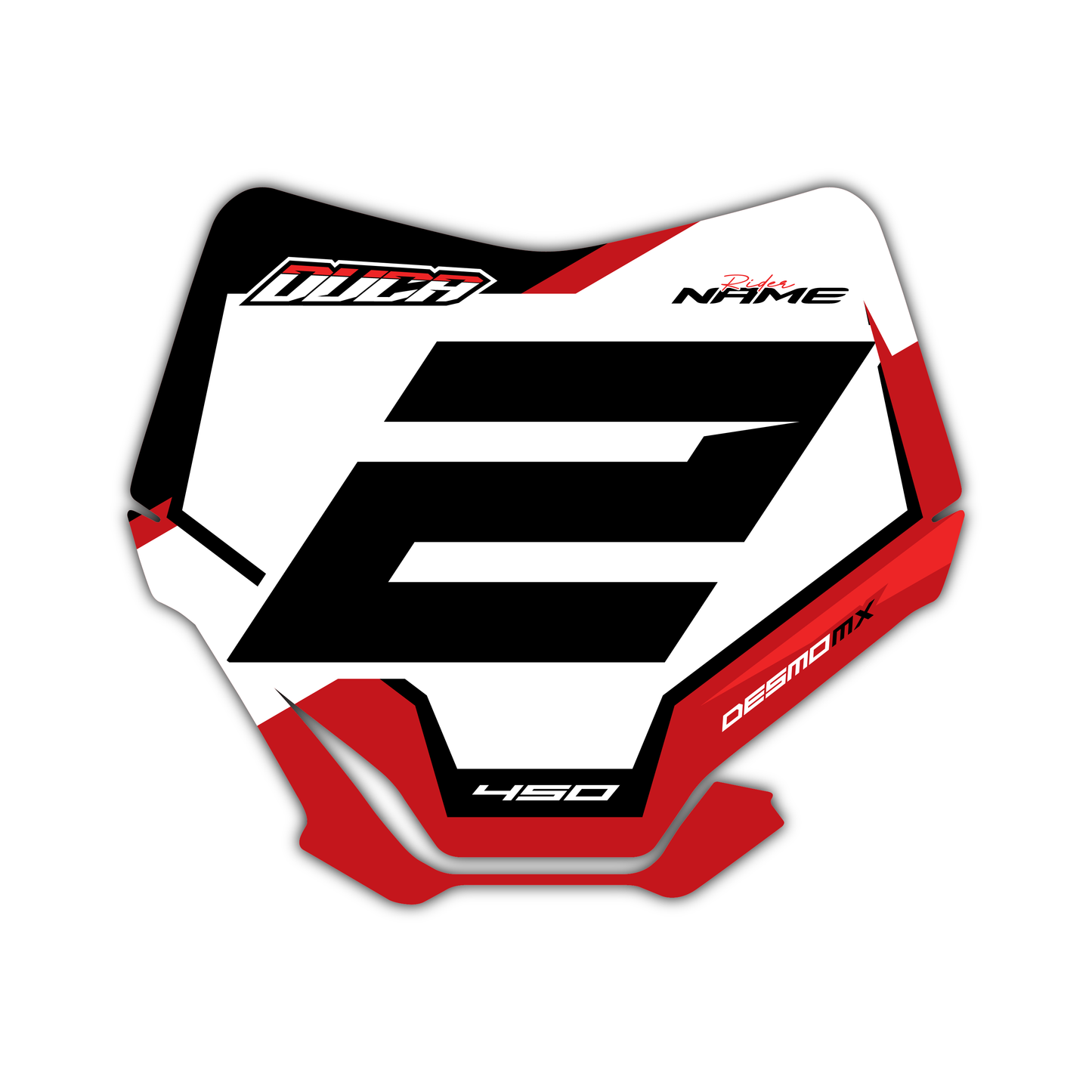 Front Number Plate Graphics Kit - Fits Ducati Desmo 250 MX 450 MX