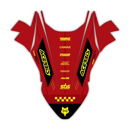 Front Fender Mudguard Graphics Kit - Fits Ducati Hypermotard 689 Mono