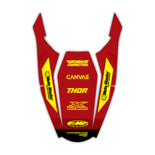 Read Fender Mudguard (includes lower rear fender) Graphics Kit - Fits Ducati Hypermotard 689 Mono